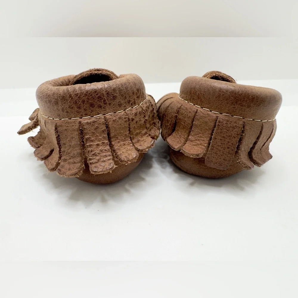 Freshly Picked Brown Moccasins Baby Fringed Soft Soles Unisex